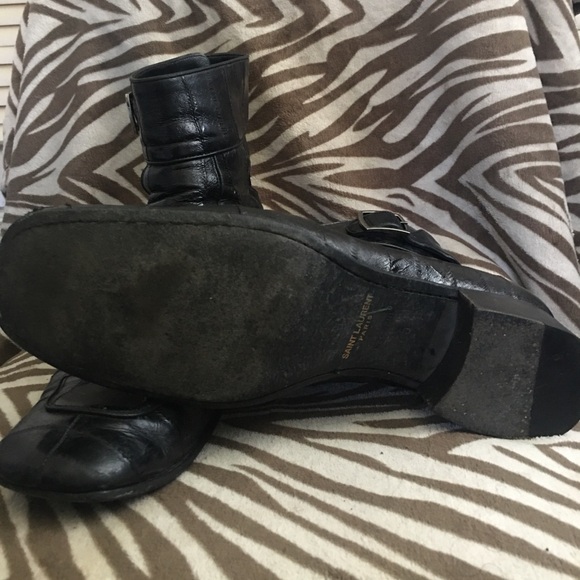 SAINT LAURENT Miles 30 Zip Eel Skin Boots - Picture 5 of 10